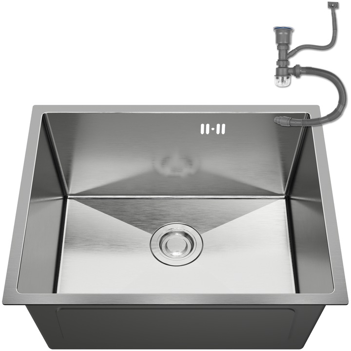 Кухненска Мивка, ANW Home Inox, За Вграждане, 54x44 см, Сифон