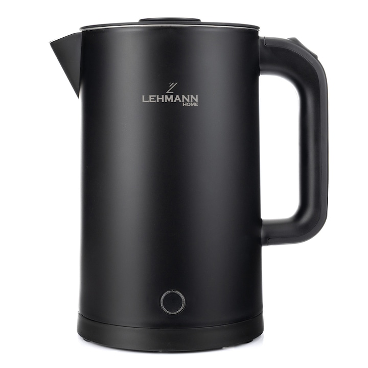 Fierbator electric Lehmann Venice Negru, 1.7 L, 2200W, canlu 75cm, BPA free, 1.03 kg, 215x250x160 cm, negru