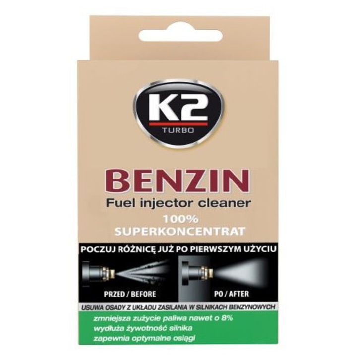 Solutie curatat injectoare benzina K2 50ML, profesional, universal