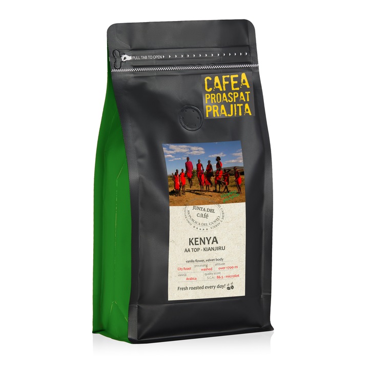 Cafea Proaspat Prajita, 500 gr, Kenya AA Speciality Coffee, 100% Arabica, boabe