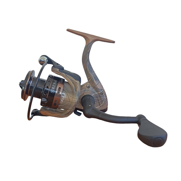 Mulineta Diamant Alb Sirena CAMO 5000, 9+1 rulmenți, frână față, tambur aluminiu