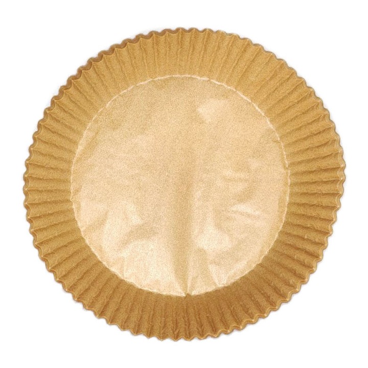 Sütőpapír Air Fryerhez, Szilikonizált, 25 darab, Ø16 cm, 4.5 cm magasság, Tapadásmentes