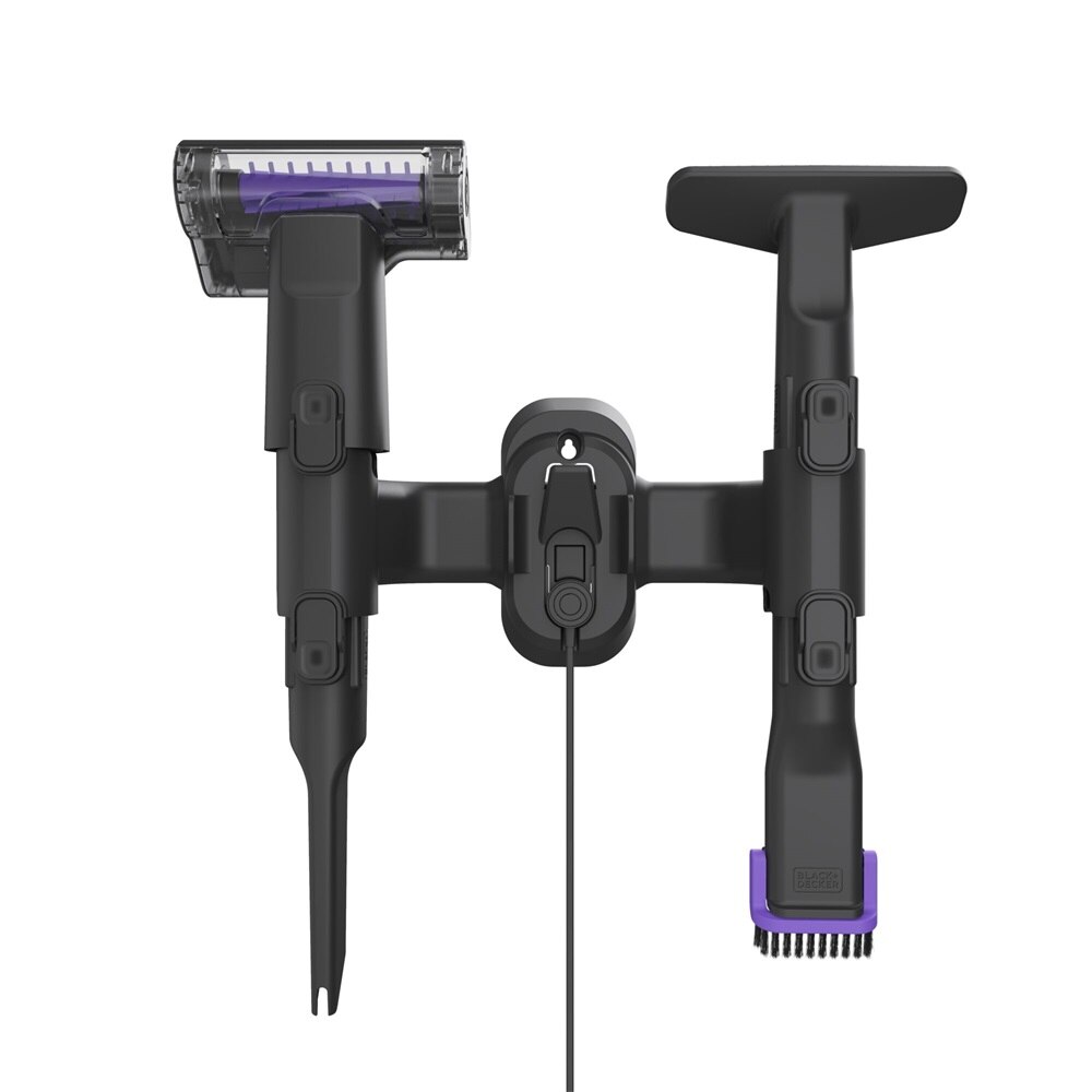 Aspirator vertical pe acumulator 4 in 1 Black & Decker BHFEA640WG, acumulator Li-Ion 21.6V 4 Ah, autonomie pana la 45 min, indicator status LED, 2 trepte de aspirare, iluminare LED perie, filtru anti-alergic