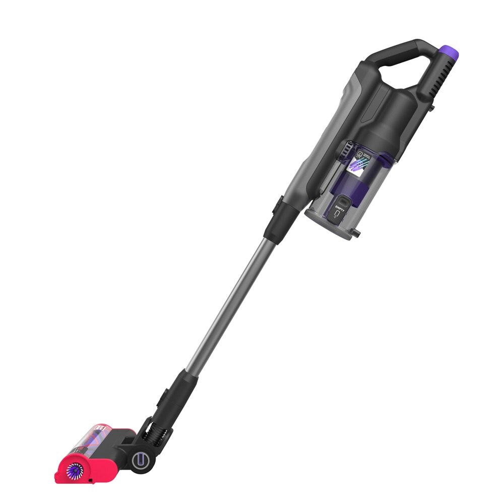 Aspirator vertical pe acumulator 4 in 1 Black & Decker BHFEA640WG, acumulator Li-Ion 21.6V 4 Ah, autonomie pana la 45 min, indicator status LED, 2 trepte de aspirare, iluminare LED perie, filtru anti-alergic