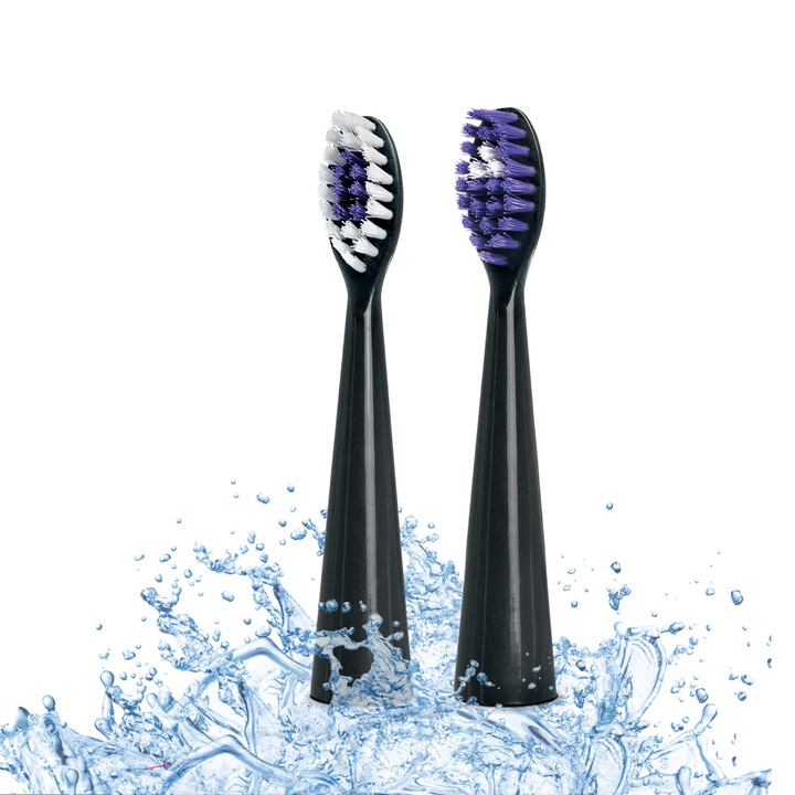 Резервен накрайник за звукова четка за зъби B.Well PRO-850, 2 броя, Черни