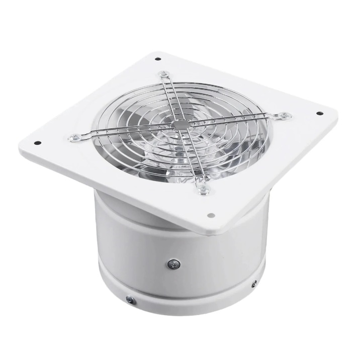 Ventilator de perete, 2600 RPM, 40 W, zgomot redus, flux de aer 220 m³/h, alb