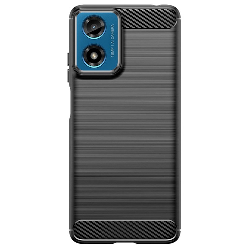 Husa de Protectie pentru Motorola Moto G04 5G / Moto G24 5G, Flippy, Protectie 360, din TPU cu element de Carbon, Anti Alunecare, 1.8 mm, Negru