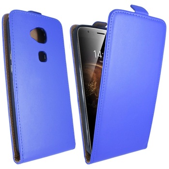 Husa Flip Piele Ecologica Huawei G8, Albastra Husa Flip Piele Ecologica Huawei G8, Albastra