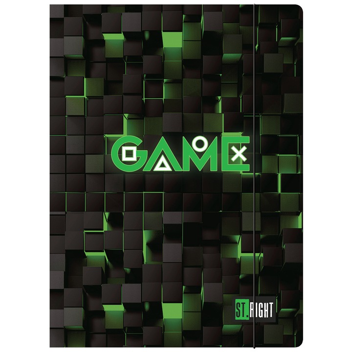 Mapa A4 St.Majewski, Green Game, carton, inchidere cu elastic