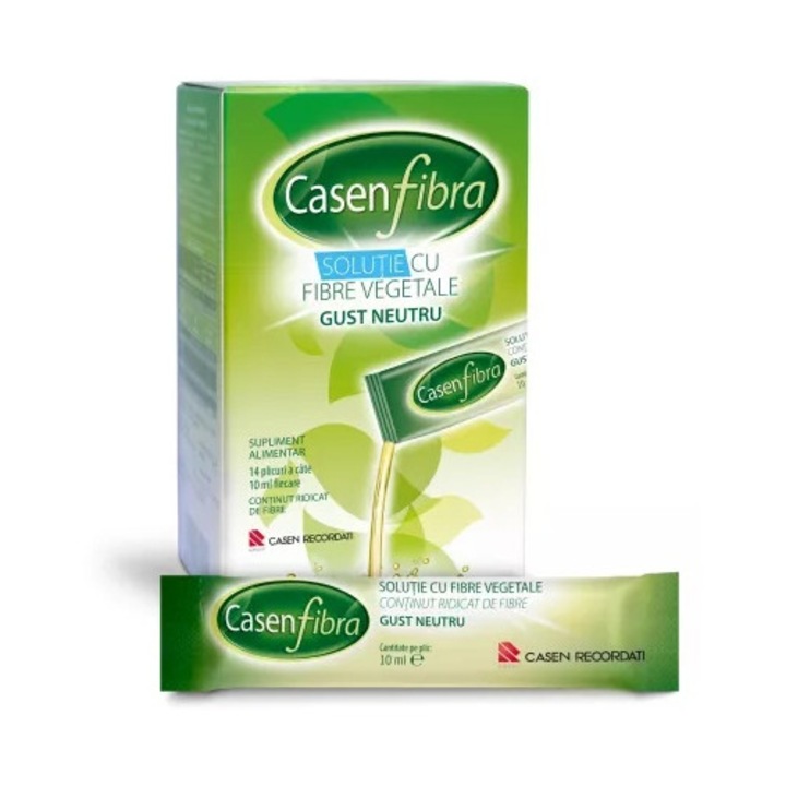 Solutie cu fibre vegetale Casen Fibra, 14 plicuri, Recordati