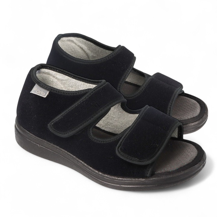 Мъжки ортопедични сандали, Dr. Orto, модел 070M001, черни, текстил, Черен