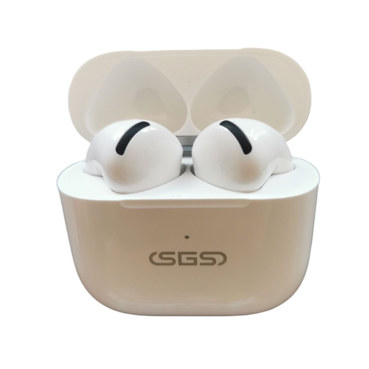 Безжични слушалки S26, Bluetooth V5.3, TWS, 200 mAh, време на разговор 3 часа, бели