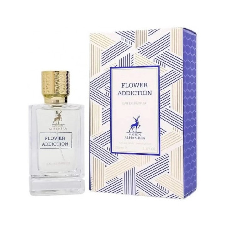 Apa de parfum Alhambra Flower Addiction, 100 ml, note florale, pentru femei