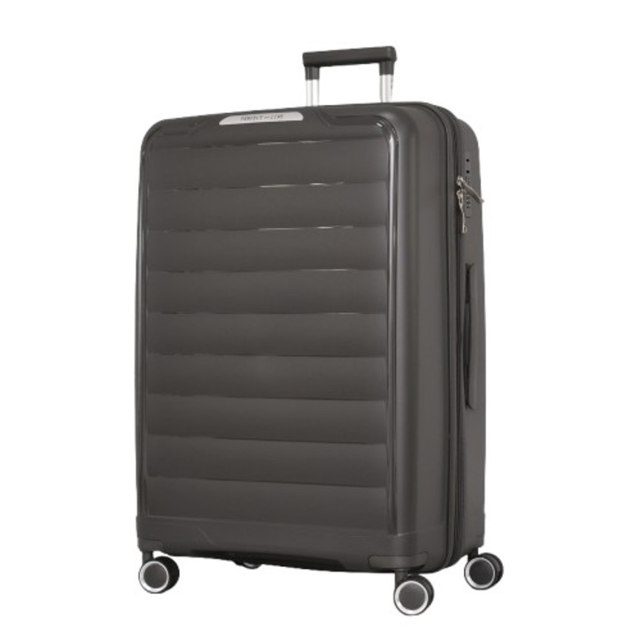 PERFECT++LINE PP 2332 bőrönd, bővíthető, 75/49/30 cm, sötétszürke