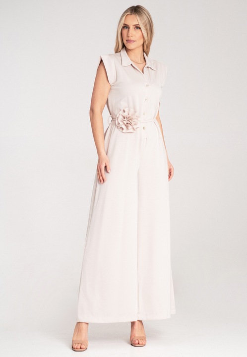 Salopeta lunga dama, Figl, bej, material usor, croi mulat, S-M INTL