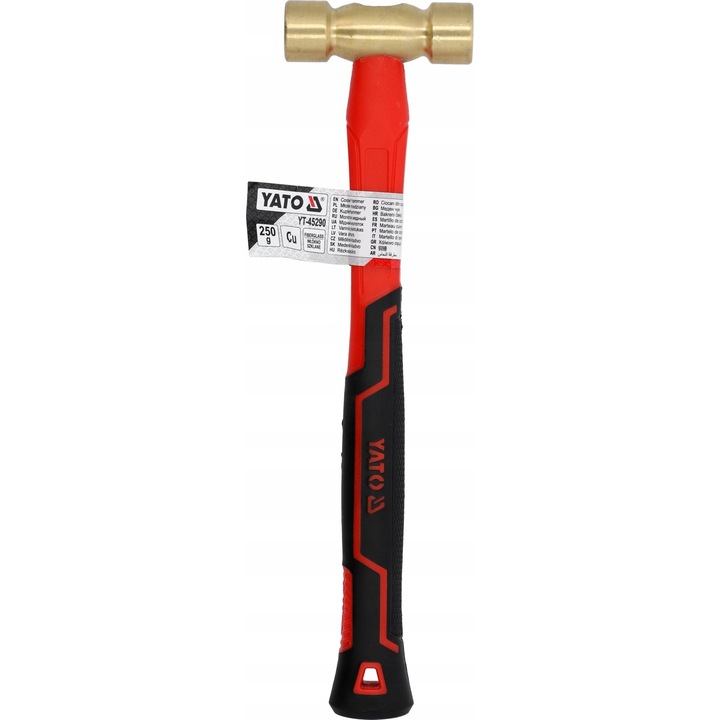Чук с медно ядро Yato, 250гр, дръжка от фибростъкло