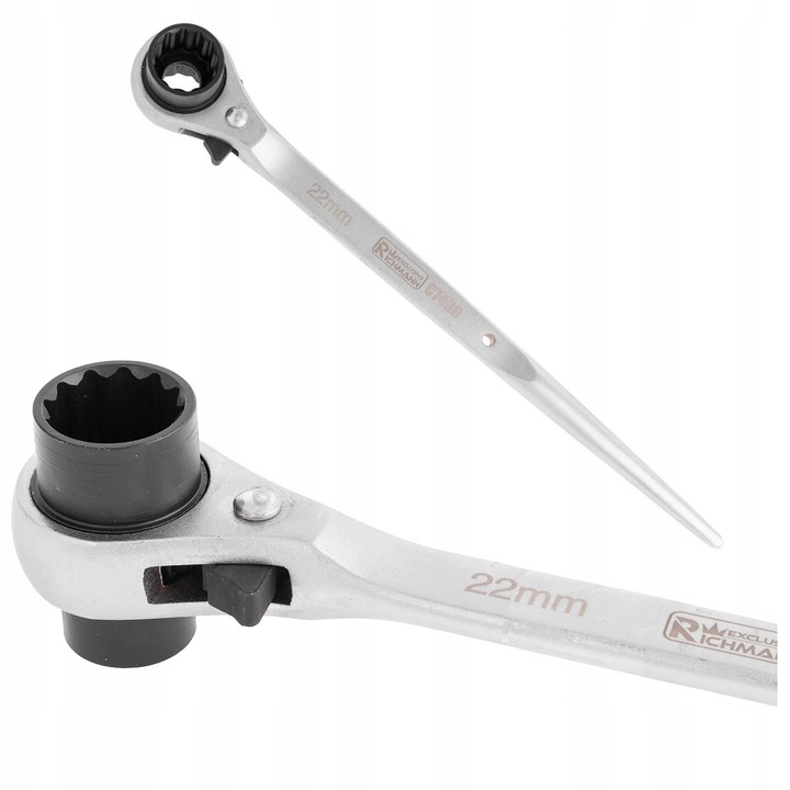 Richmann 12 pontos racsnis kulcs, 19x22mm, króm-vanádium acélból, 310mm hosszúság