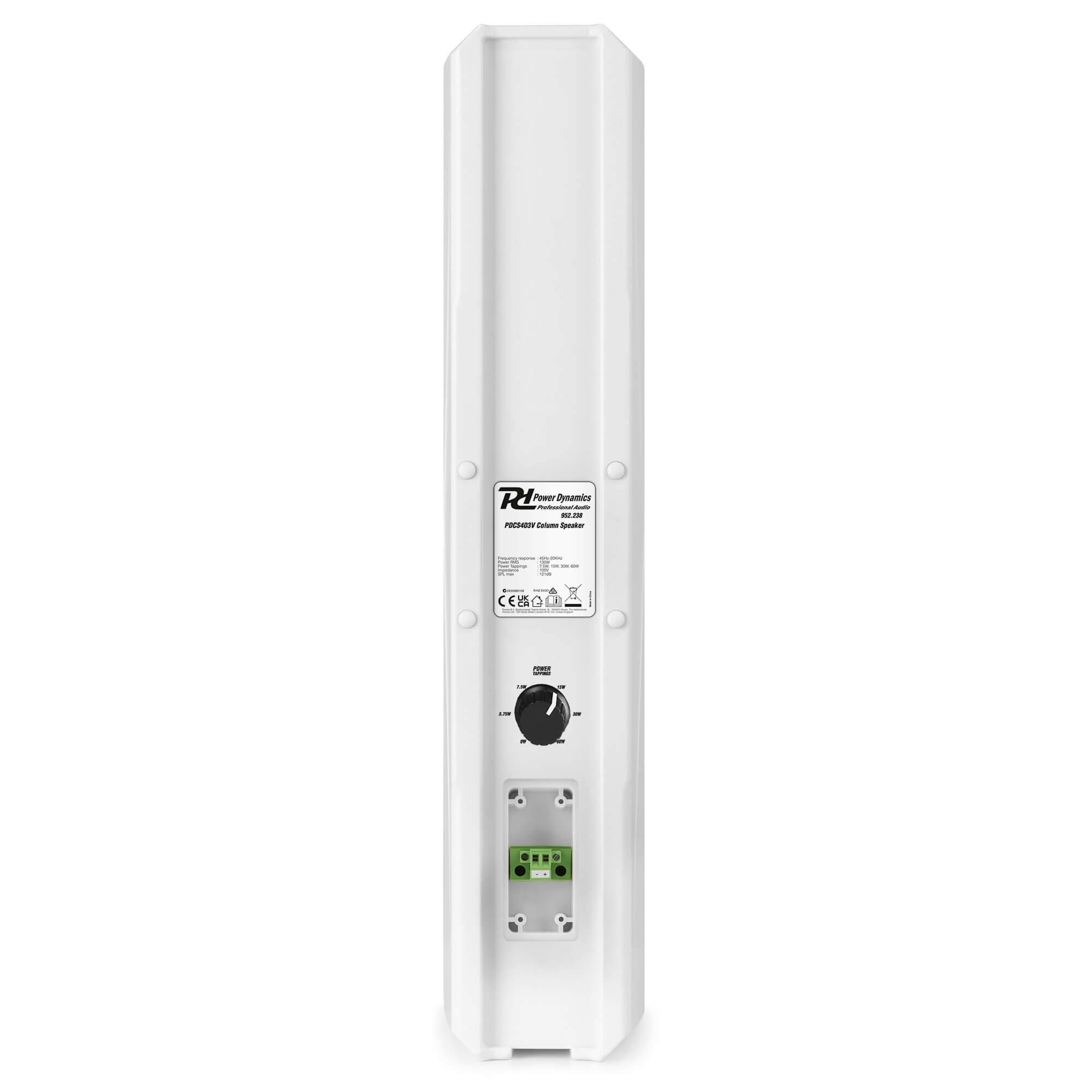 Boxa coloana de perete Power Dynamics PDCS403V, pasiva – de interior (alb)