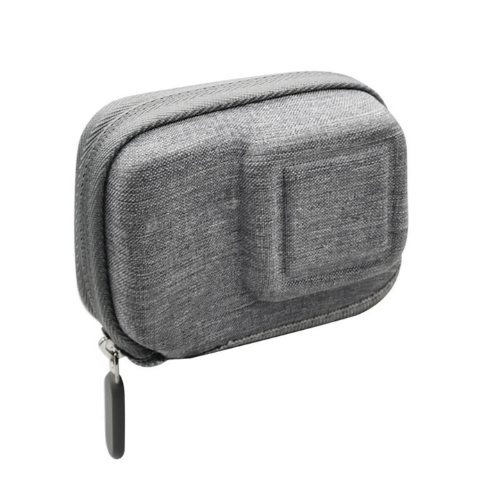 Akciókamera táska, Insta360 Ace/Ace Pro, puha béléssel, vízálló és kopásálló, 98x72x46mm, szürke
