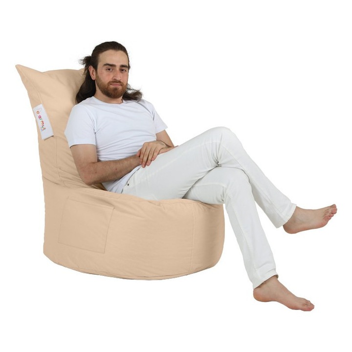 Fotoliu Puf Gradina, Grove leaf, UnicUtil, Culoarea Crem