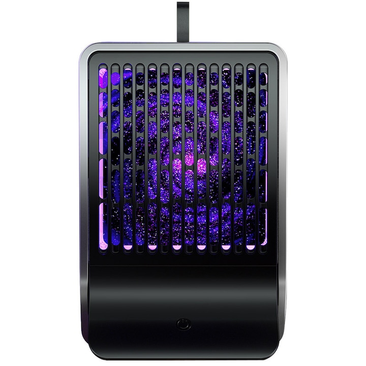 Lumina pentru tantari, capcana violet, soc electric 3000v, bas, baterie 4000mah, 30x20cm, negru