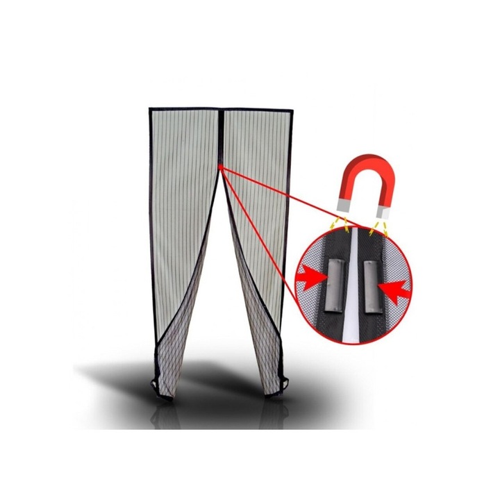 Mágneses szúnyogháló ajtóra, 2,2 x 1 m