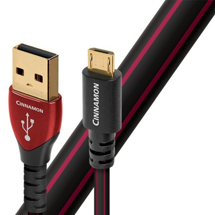 Телефонни кабели за данни, AudioQuest, USB A към Micro USB, 1.5 м, с медни проводници, HCF пяна изолация