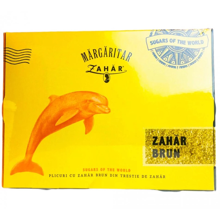 Margaritar Plicuri cu Zahar Brun din Trestie de Zahar 200 buc 1Kg