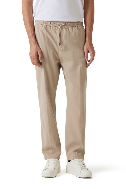 GUESS, Pantaloni relaxed-fit cu snururi, Bej deschis, W38-L30