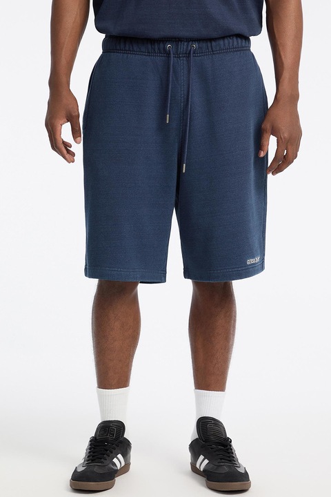 GUESS JEANS, Bermude sport relaxed fit de bumbac, Indigo, S