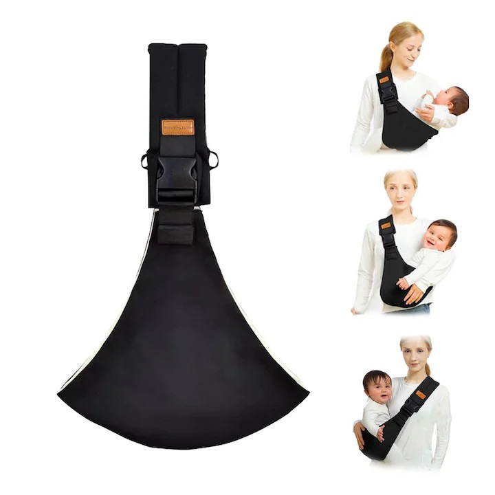 Marsupiu, reglabil, antiderapant, portabil, confort，0-36 luni, negru