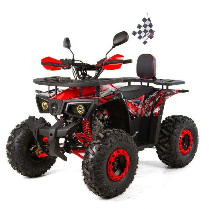 ATV XTR Pro FireShot 002, roti 8 inch, 125cc, 3+1 viteze, culoare negru/rosu