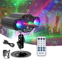 Proiector de lumini disco, lumina laser disco cu telecomanda, Fudisenn, 72 de modele de culori, control al sunetului, efecte laser, alimentat prin priza sau USB, potrivit pentru scene de bar, sali de petreceri, negru