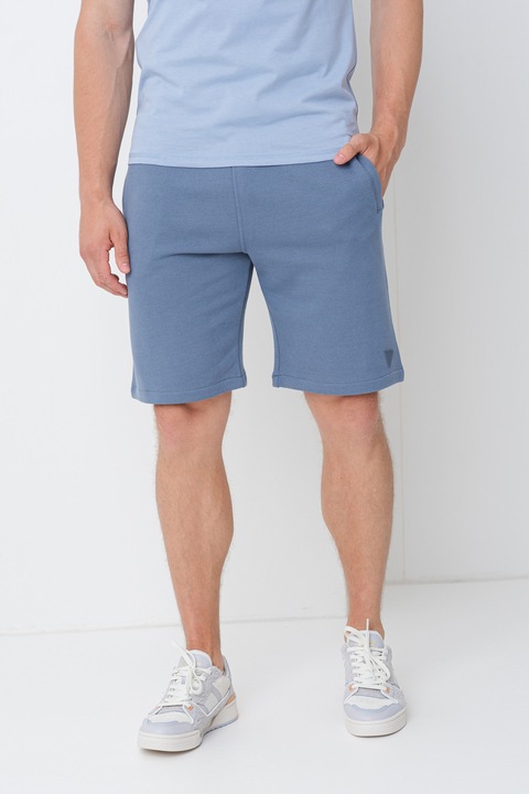 Guess, Pantaloni scurti cu snur in talie, pentru fitness