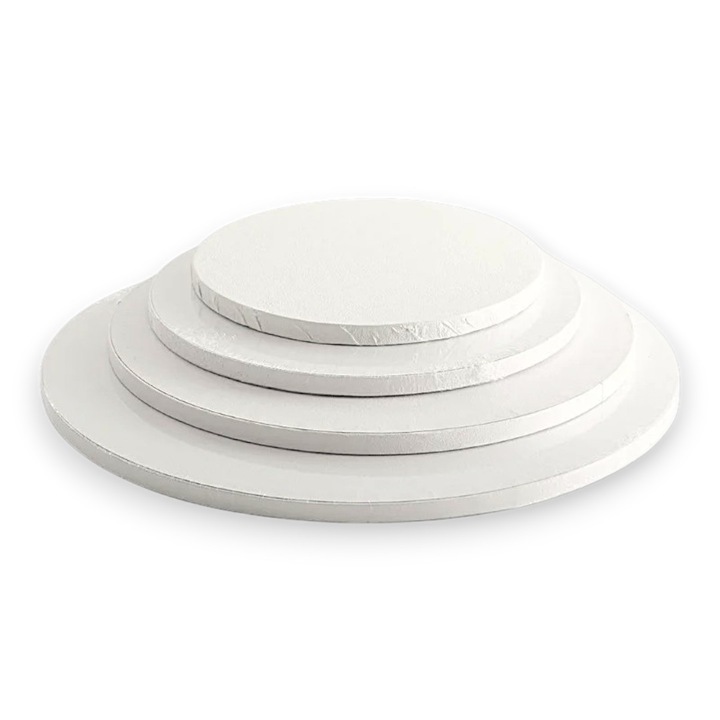 Platforma tort alba, Ø25 cm - 1.2cm h. 1 bucata/set