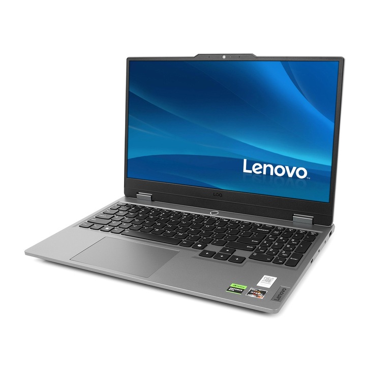 Játékra optimalizált laptop Lenovo LOQ processzorral, AMD Ryzen™ 7 7435HS-sel, 16 MB gyorsítótárral, akár 4,50 GHz-ig, 15,6" Full HD IPS 144Hz, 16 GB, 512 GB SSD, NVIDIA GeForce RTX 4060 @8 GB, operációs rendszer nélkül, szürke