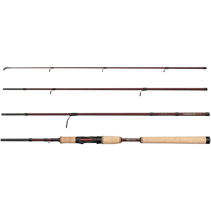 Lanseta pescuit ABU GARCIA Spinning 4 sectiuni, 8-24g, 244cm, rosie