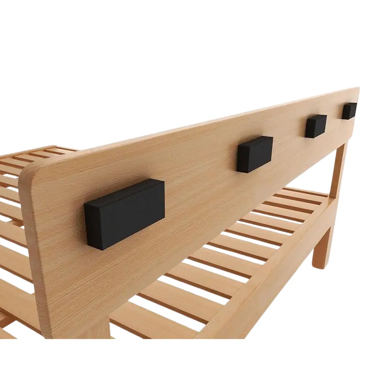 Fal- és bútorvédők, fekete öntapadós habszivacsok 60x30x5 mm - 5 db