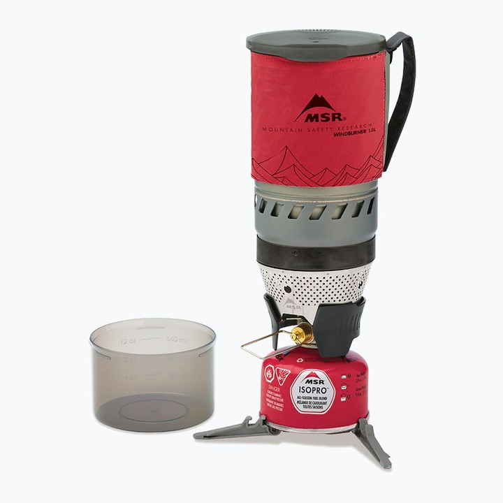 Kempingégő szett MSR WindBurner piros 2,5l 433g