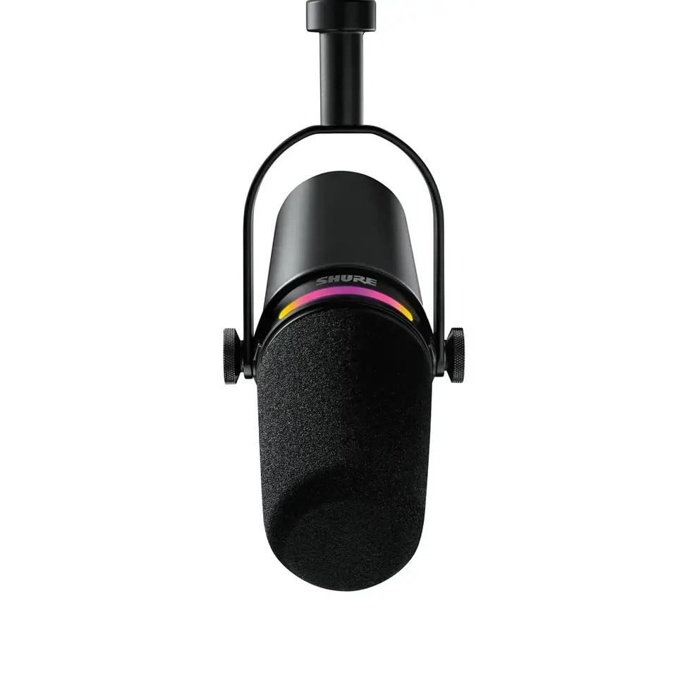 Microfon dinamic, Shure MV7, 3 m, negru, cu conexiune USB-C si
