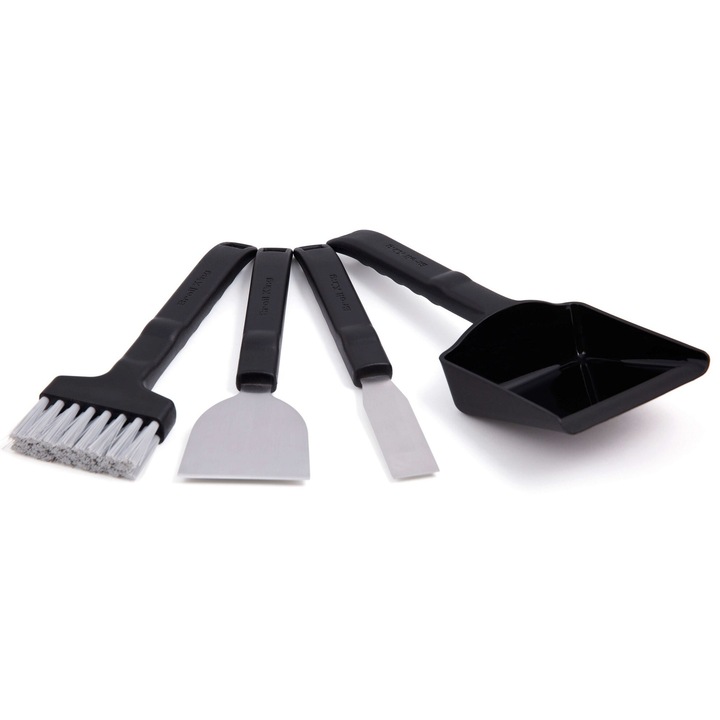 Set ustensile gratar, Broil King, 4 piese, otel inoxidabil