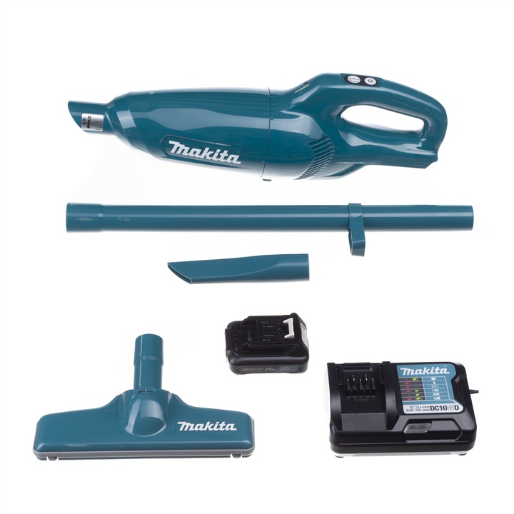 Akkus porszívó Makita CL108FDWA, 2.0 Ah, 4400 Pa, 0.6l, 10.8 V