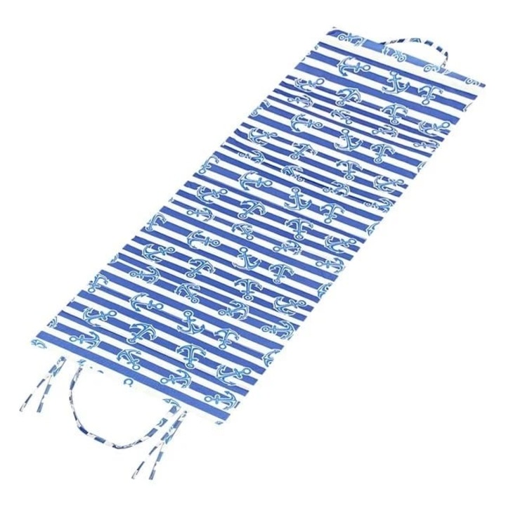 Rogojina Textila cu Perna pentru Plaja, 180X60cm, Albastru-Alb