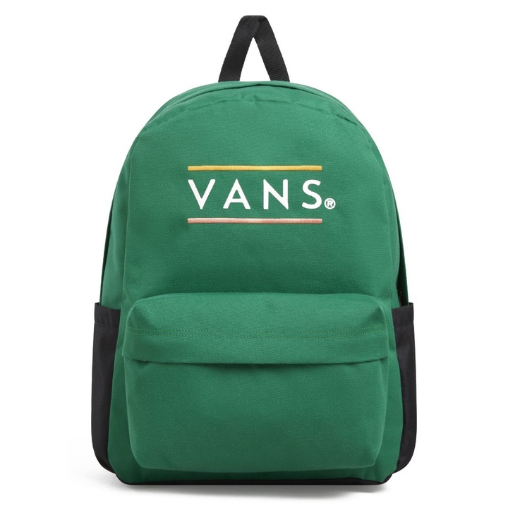 Vans Old Skool hátizsák városi hátizsák, zöld, laptop rekesszel, 30x45cm