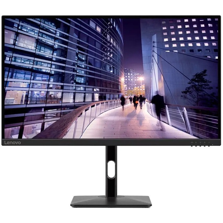 Lenovo N27p 27" monitor, 4K, IPS, fekete, 615x533x229mm
