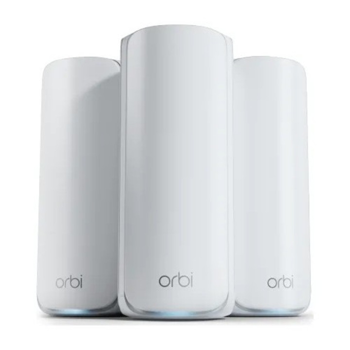 Безжичен рутер NetGear Orbi RBE773, WiFi 7, 2.5 Gig порт, 360° покритие, комплект