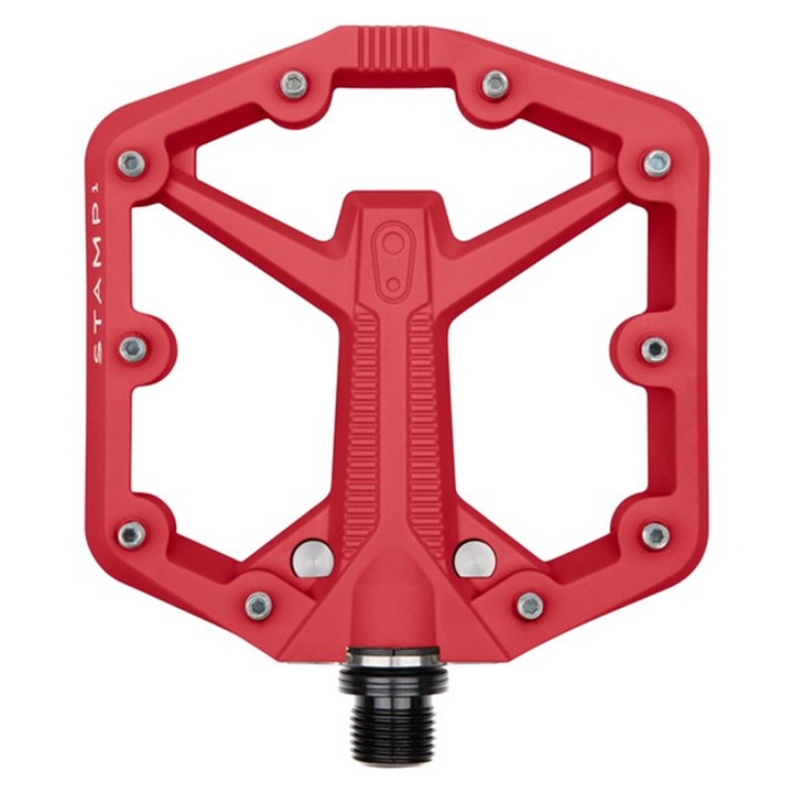 Pedale bicicleta, Stamp 1 Gen 2, CRANKBROTHERS, rosu, 100x100mm, marime S