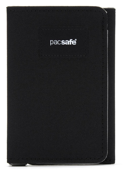 Сгъваем RFID портфейл Pacsafe, черен