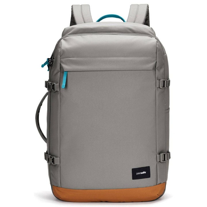 Rucsac de voiaj Pacsafe Go Carry-On 44 l, anti-furt, impermeabil, din poliester reciclat, 53x34x20cm