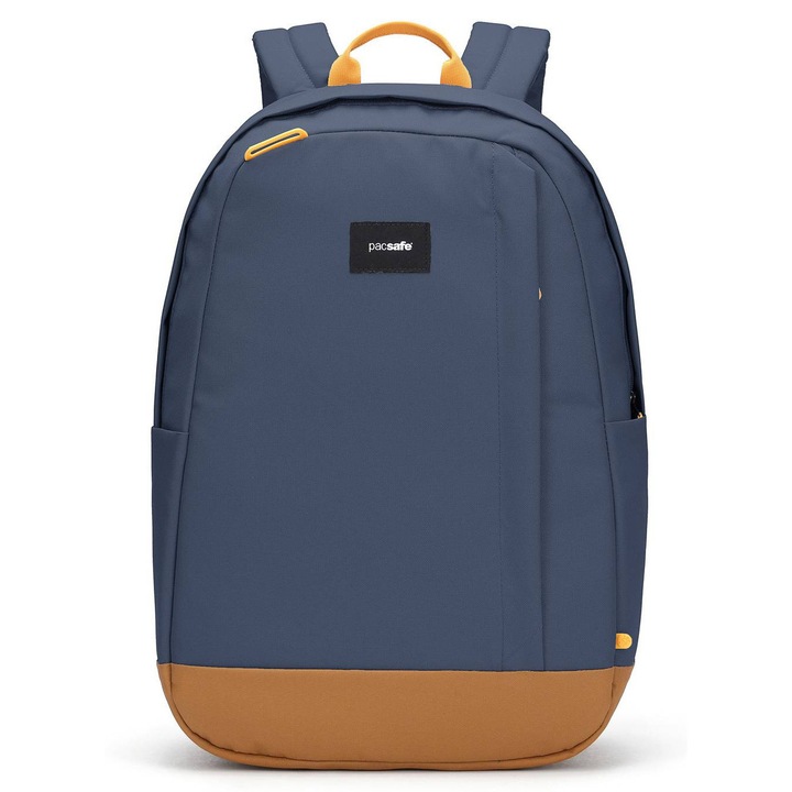 Rucsac anti-furt Pacsafe Go 25l, albastru, pentru laptop de 15", impermeabil, din poliester reciclat